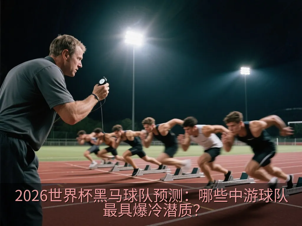 通用足球运动员在赛场上奔跑的剪影与数据分析图表